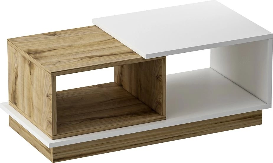 Tavolinë kafeje, Skye Decor, Viyana, e bardhë dhe lis