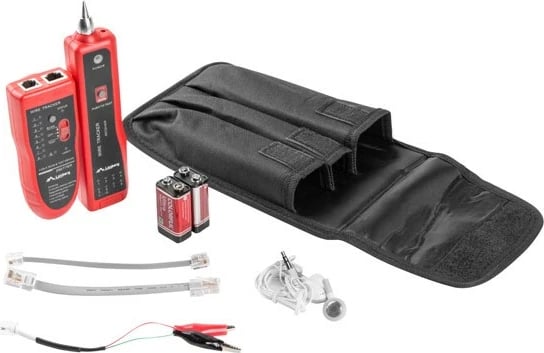 Lokalizues kabllosh multifunksional Lanberg NT-0501 me aksesorë, Kuq