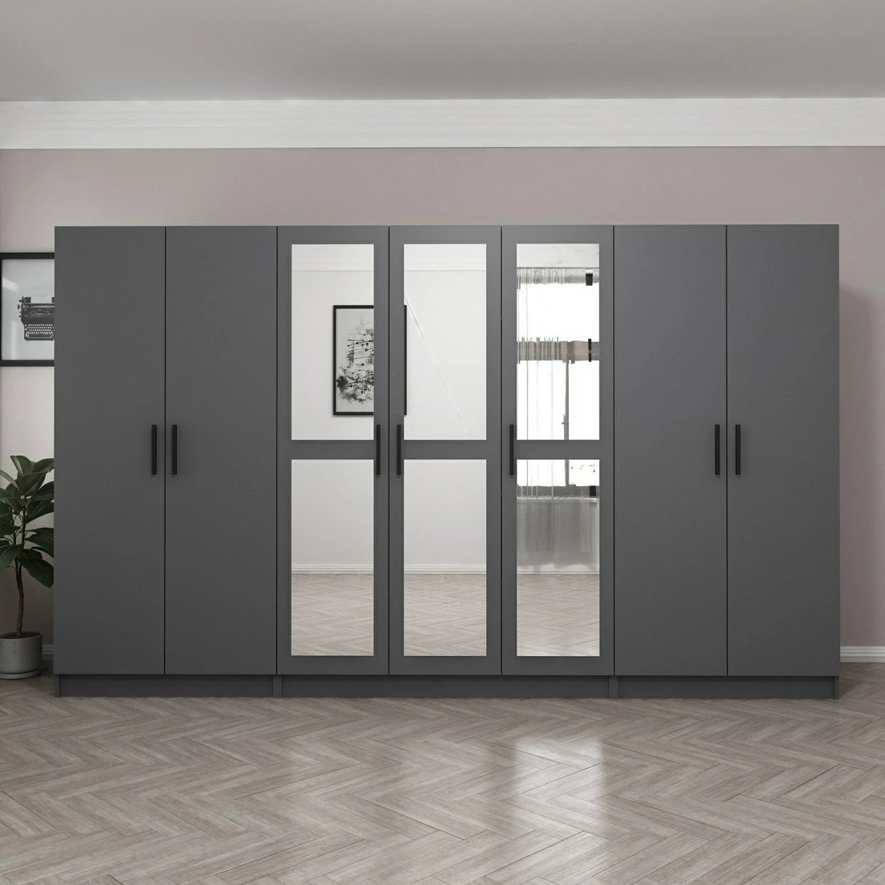 Dollap Skye Decor, anthracite, 315x190x52cm