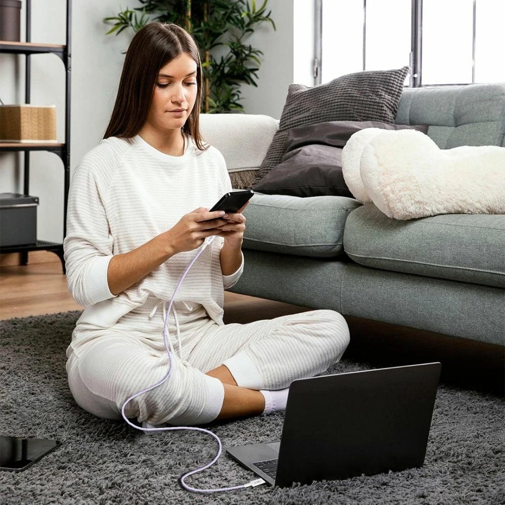 Kabllo USB-C Tech-Protect Ultraboost Lite 2m, 60W, Violet