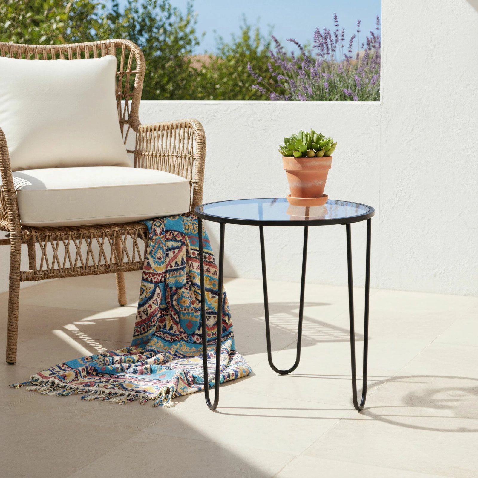 Tavolinë kafeje moderne, xham i temperuar, Skye Decor, Shb-033