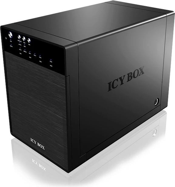 Kasë e jashtme IcyBox IB-3640SU3 për 4 HDD 3.5", USB 3.0, e zezë