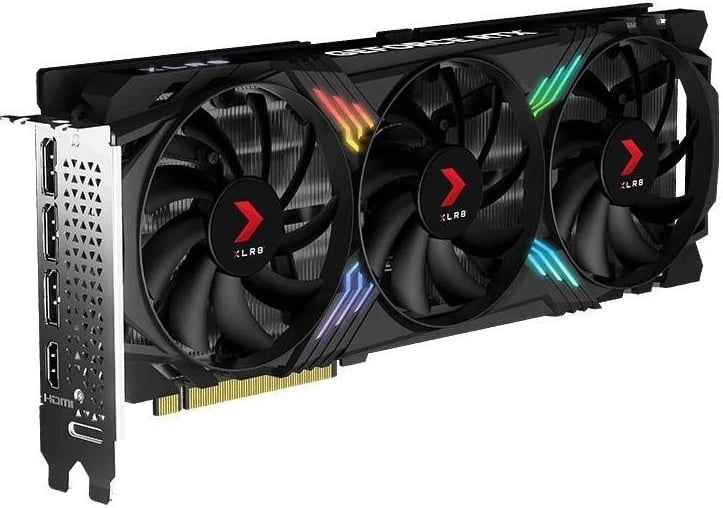 Kartelë grafike PNY GeForce RTX 4060 Ti XLR8 Gaming VERTO EPIC-X RGB Triple Fan 8GB, e zezë