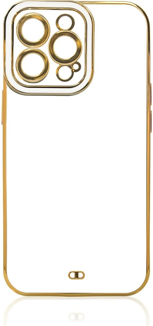 Mbështjellës Hurtel për Samsung Galaxy A13 5G, TPU, Bardhë me kornizë ari