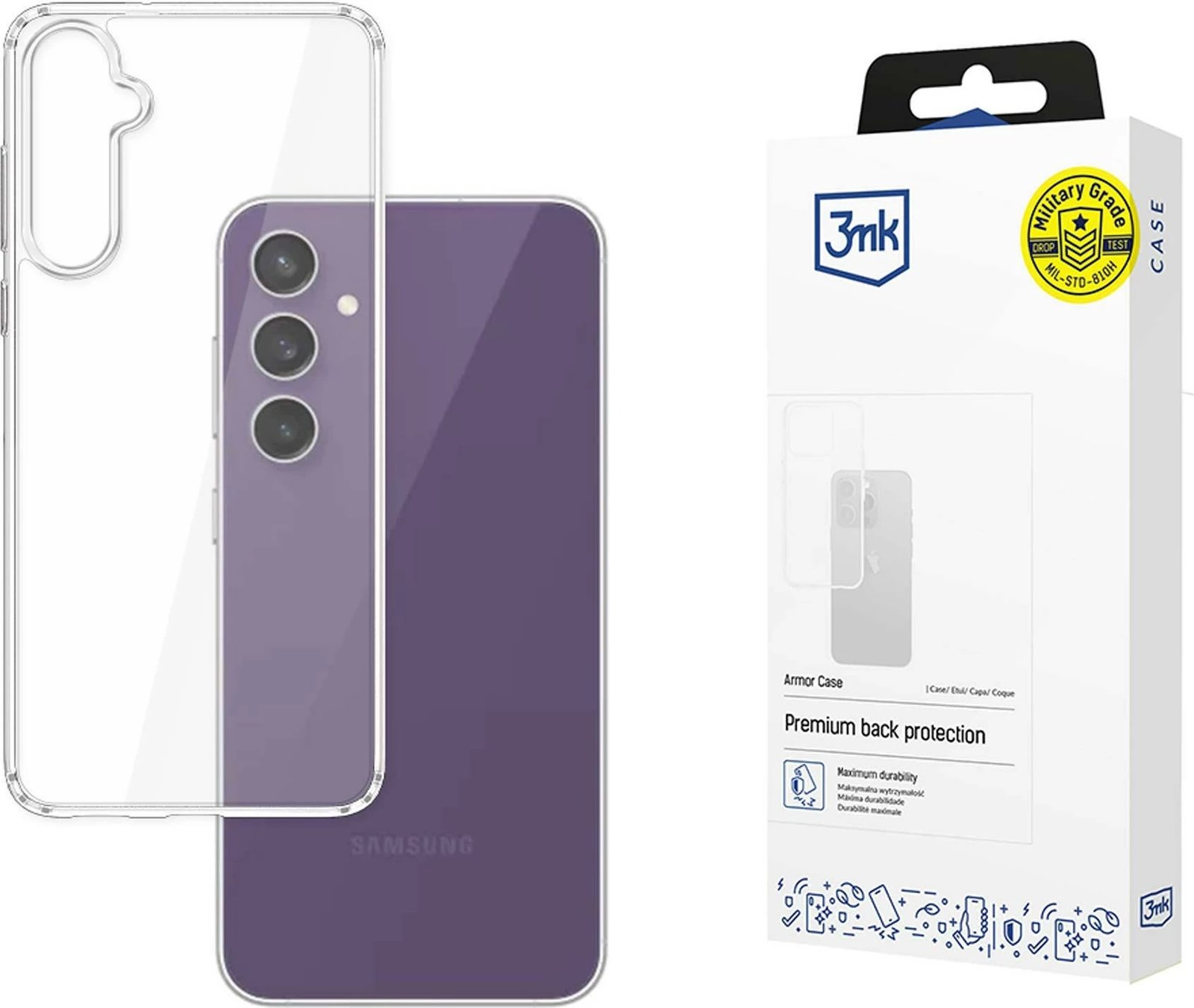 Mbështjellës 3mk Armor Case për Samsung Galaxy S24 FE, transparent