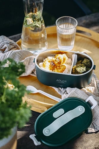 Kuti dreke elektrike, Adler, AD 4505, 0.8L, inox SUS304, 48W, me lugë, e gjelbër