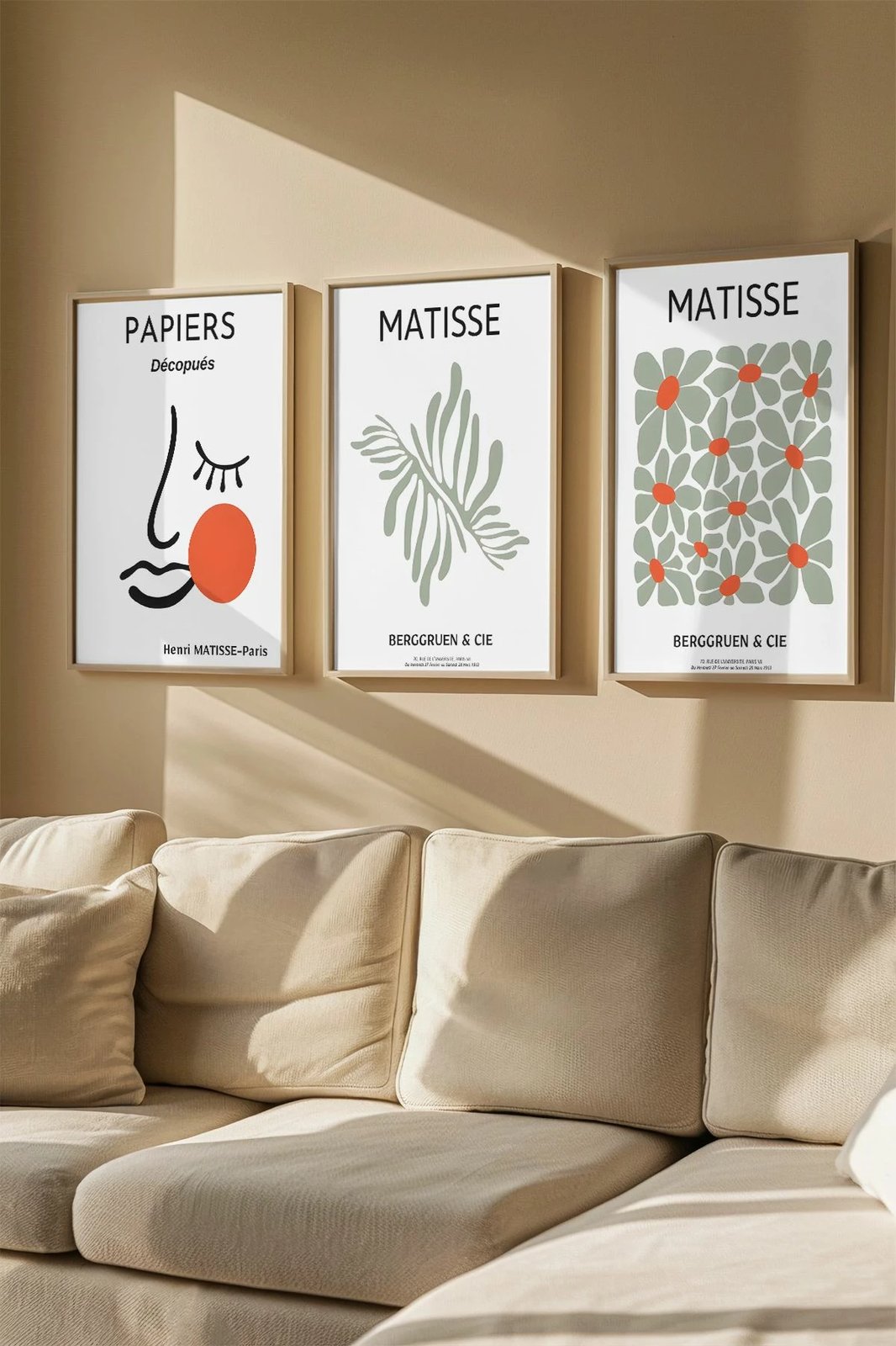 Pikturë dekorative me kornizë (3 copë), Wallity, Artvmodel18-Ahsap