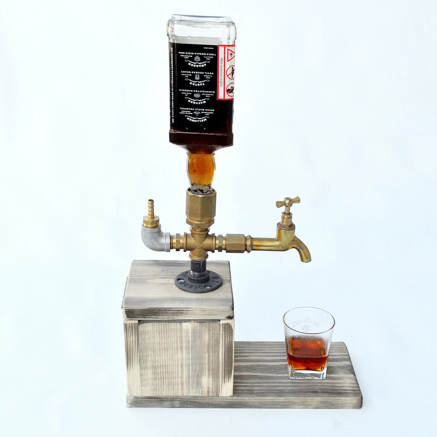Dispenser pijesh Hanah Home, Dsp005, ngjyrë arre dhe ari