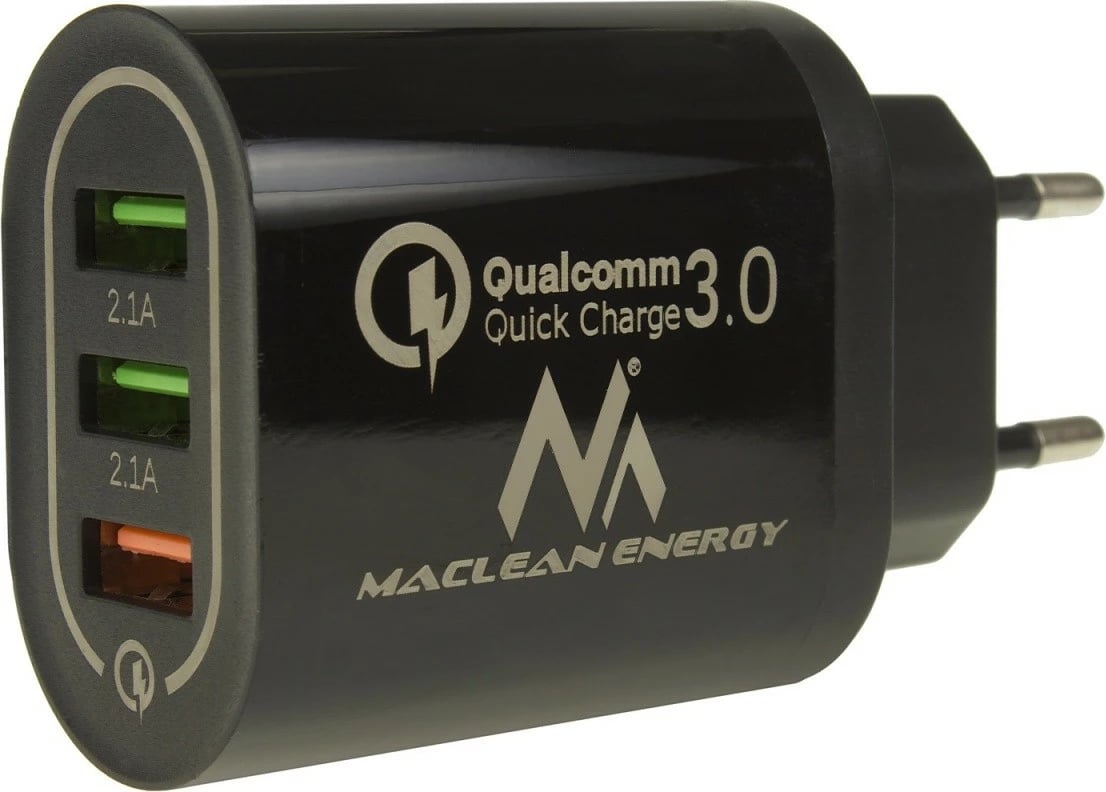 Karikues rrjeti Maclean MCE479B, 3xUSB, Quick Charge 3.0, Zi