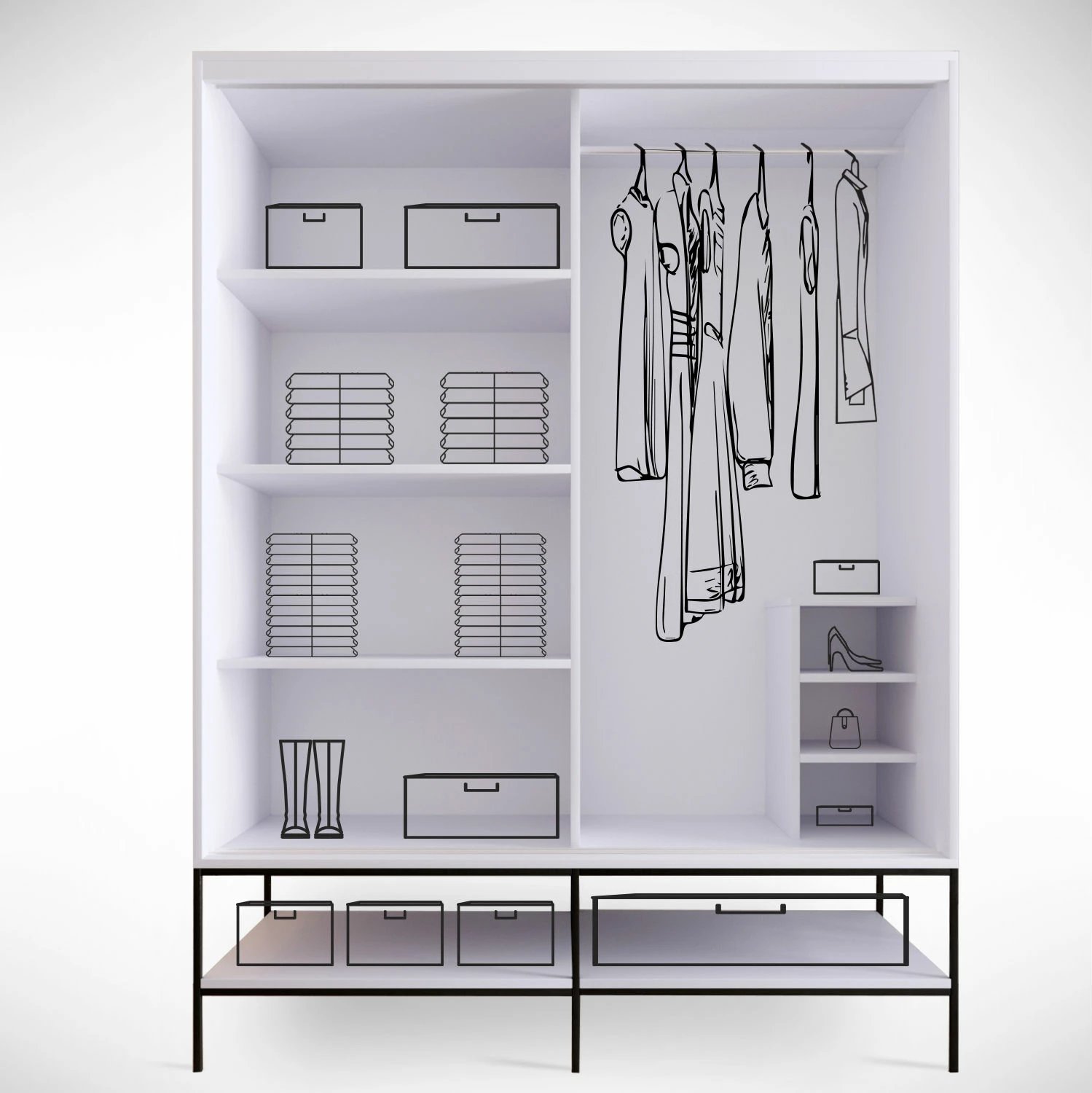 Dollap Hanah Home, Martin Sürgülü 150, i bardhë