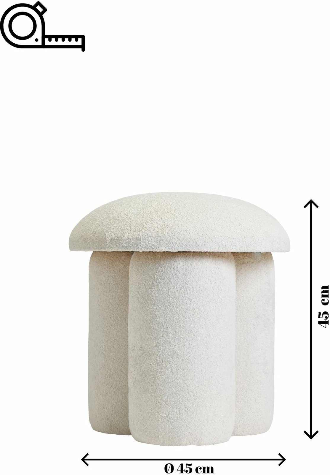 Puf Magnus, ngjyrë e bardhë, Atelier del Sofa