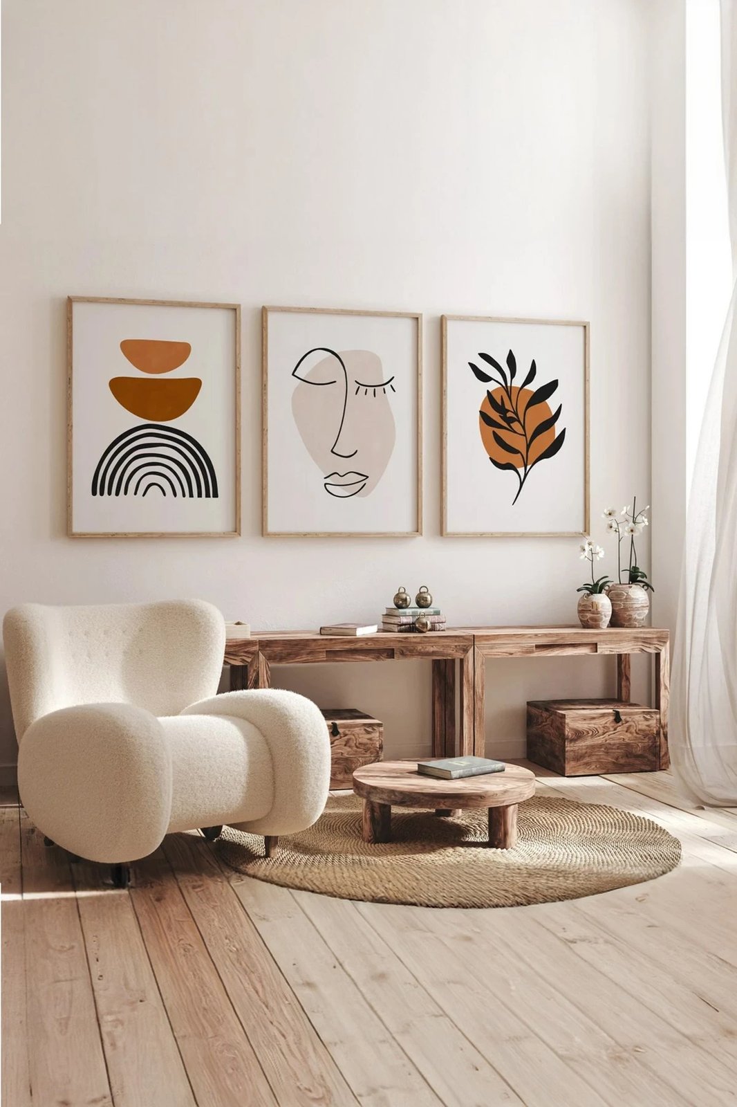 Pikturë dekorative me kornizë (3 copë), Wallity, 3Dartsohoset66