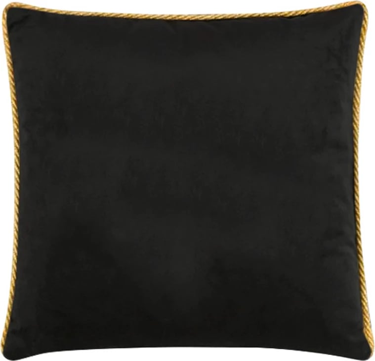Jastëk dekorativ Creyer, kadife, shumëngjyrësh, i zi, 45x45cm
