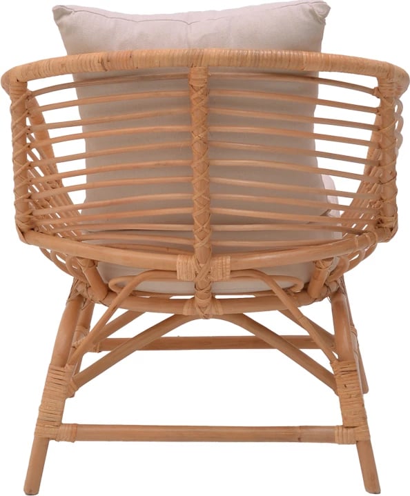 Karrige Caxen ratan natyral-jastëk i bardhë 72x63x75cm