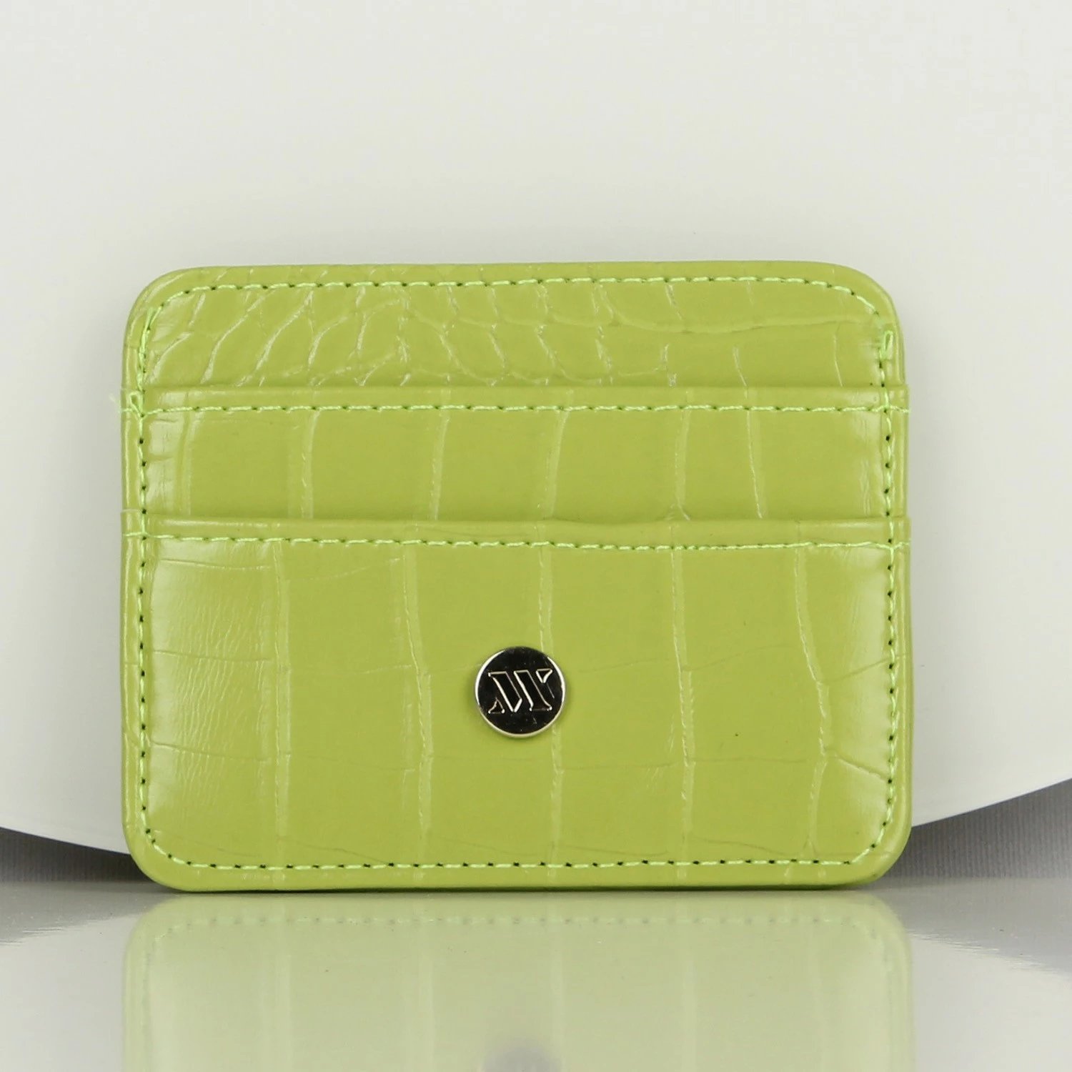 Portofol prej lëkure, mbajtës kartelash, ngjyrë fistik, Zoozie Bags, 2446