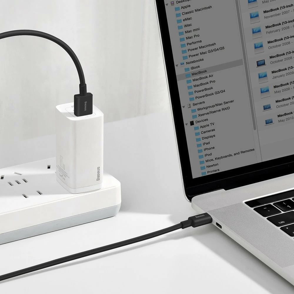 Kabllo karikimi dhe të dhënash Baseus Superior CATYS-01, USB në USB-C, 1m, 66W, e zezë