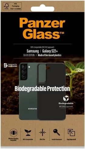Mbështjellës PanzerGlass për Samsung Galaxy S22+, i zi, biodegradues