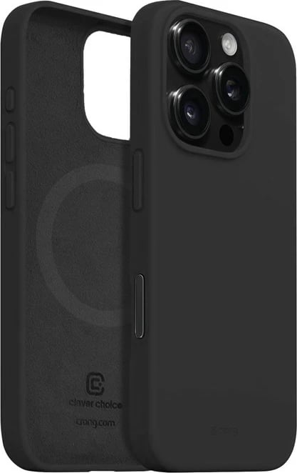 Mbështjellës CRONG Color Cover Magnetic për iPhone 16 Pro Max, MagSafe, i zi