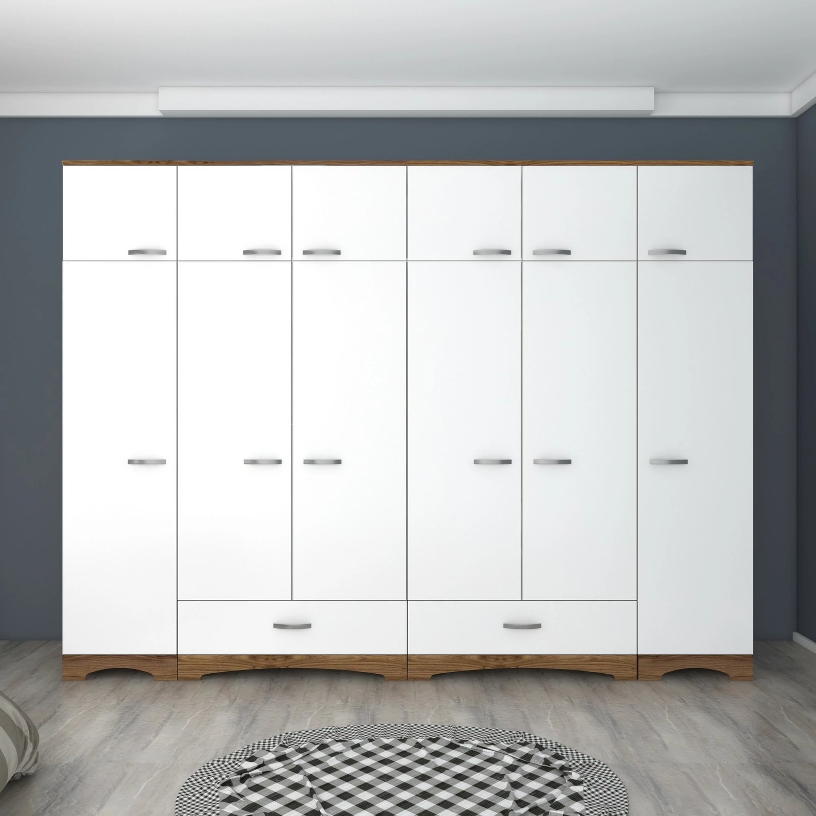 Dollap Skye Decor, ngjyrë arr dhe e bardhë, BA133 - 3907