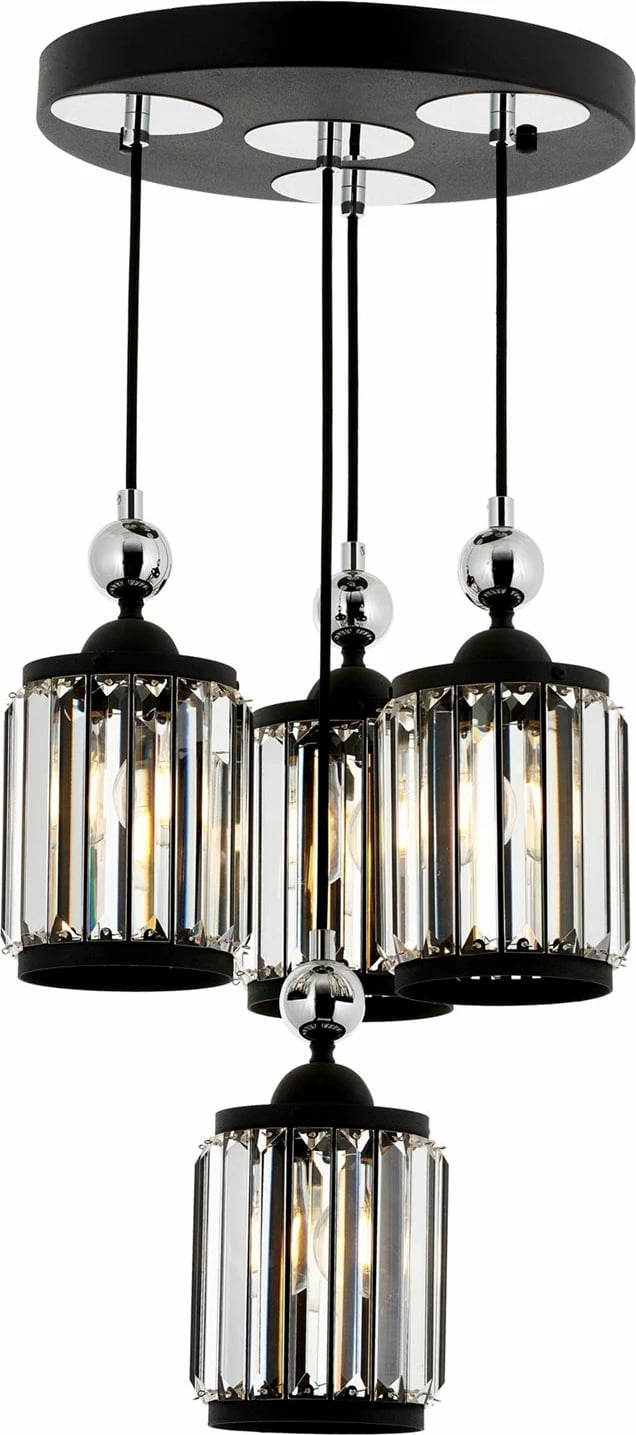 Llambë tavani Opviq, Av-4318-4T-Bsy, e zezë, e bardhë, argjend