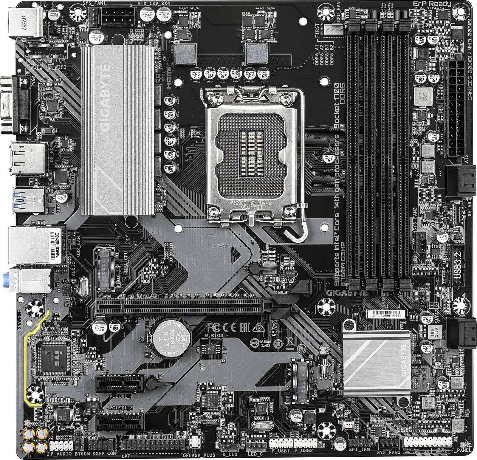 Pllakë amë Gigabyte GA-B760M D3HP, Socket 1700, micro ATX