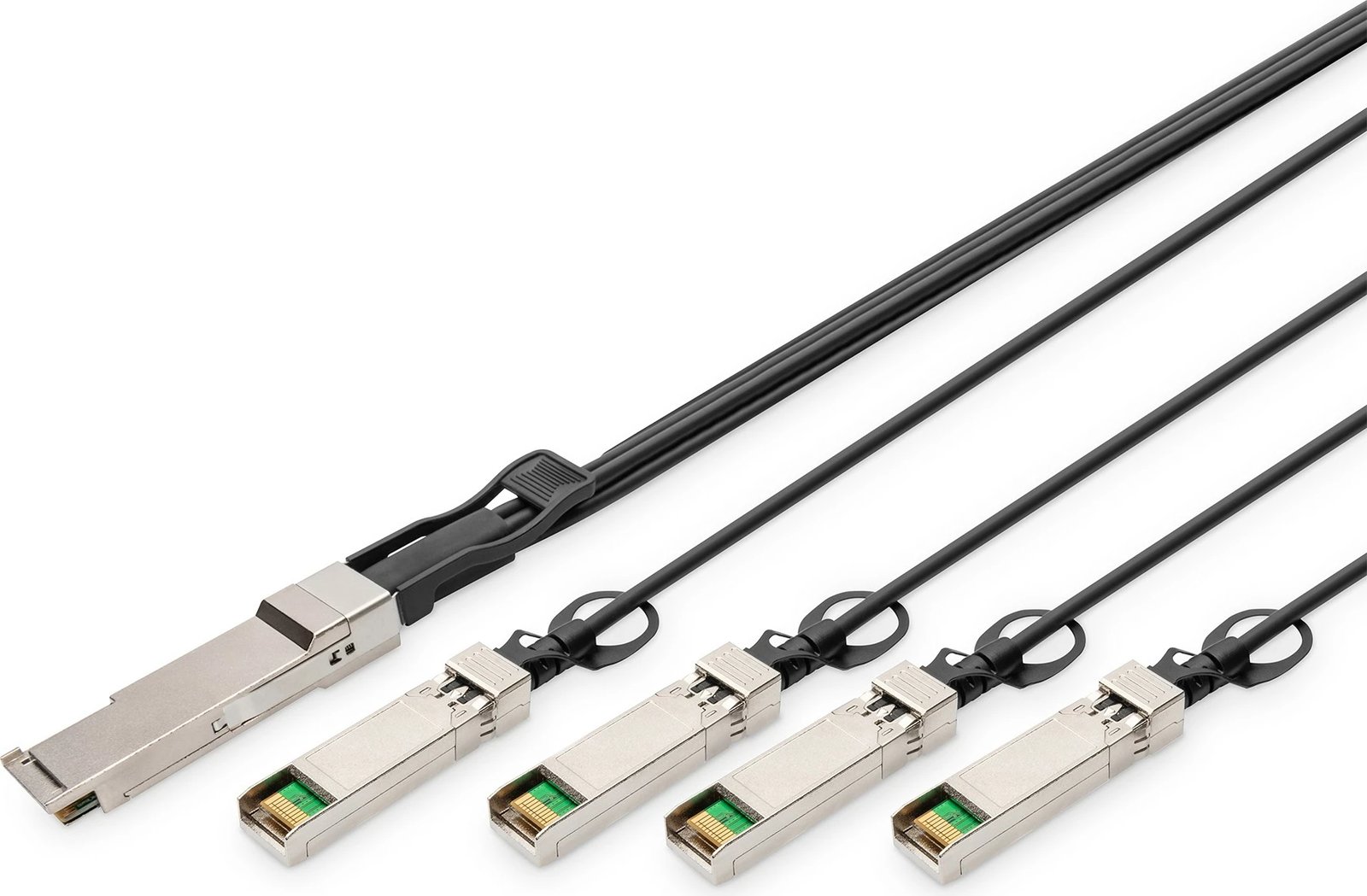 Kabllo rrjeti Digitus QSFP+ në 4x SFP+, 40G, 3m, e zezë