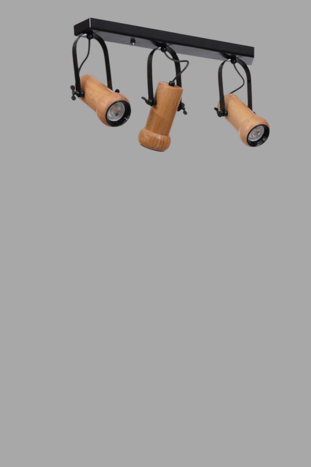 Llambë tavani Opviq, metal dhe dru, e zezë dhe lisi, 9000-5