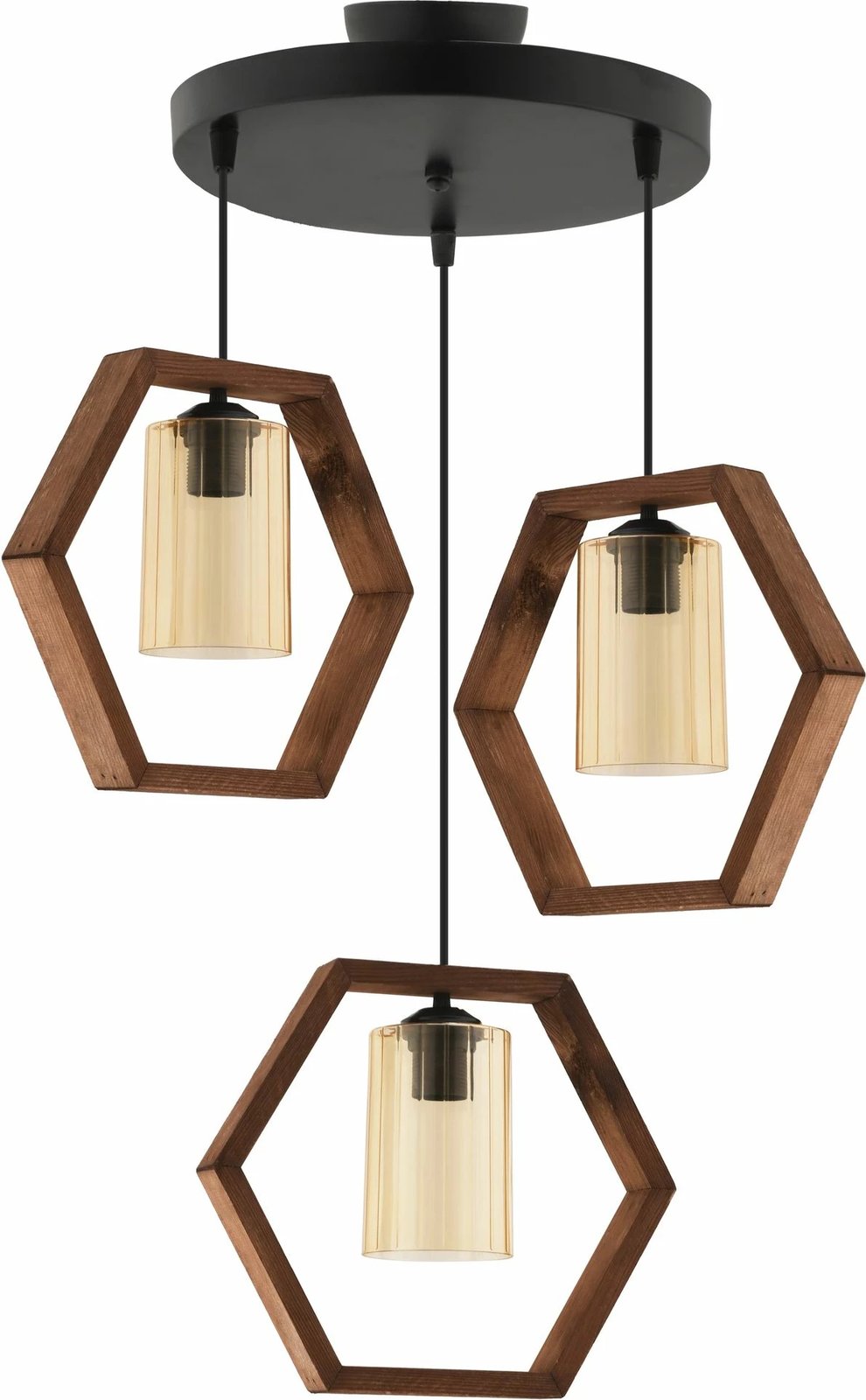 Llambë tavani Opviq, Hexagon Triple, xham i errët