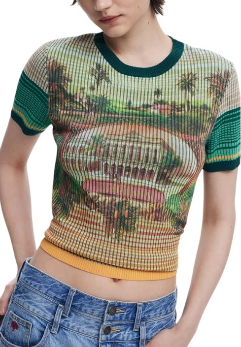 Maicë Desigual femra, e gjelbër