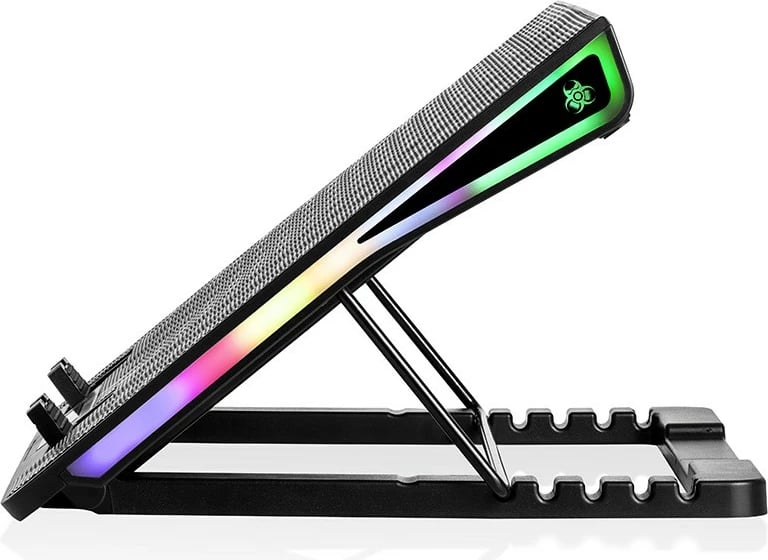 Ftohës laptopi, Tracer, TRASTA46405 Gamezone Wing, 17.3 inch, RGB LED 7 mënyra, ventilator 185 mm deri 800 rpm, 5 kënde + panel LCD 6 shpejtësi, USB hub 2 porta, i zi