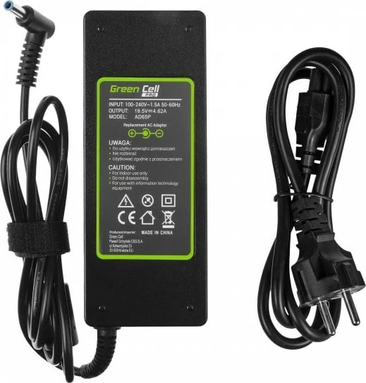 Karikues për laptop Green Cell AD65P, 90W, i zi