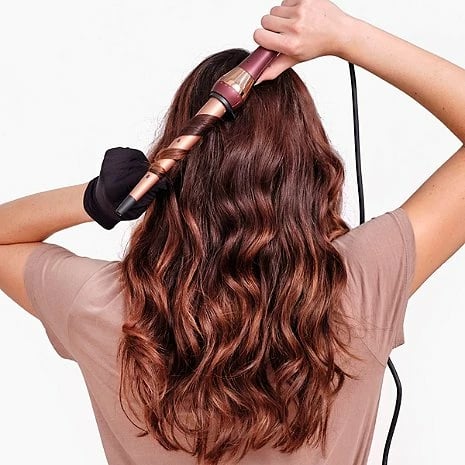 ondulues flokësh BaByliss 2523PE konik 25-13 mm Advanced Ceramics 30 temperatura 150-210°C quartz-ceramic, ngjyrë rozë e artë/bordo