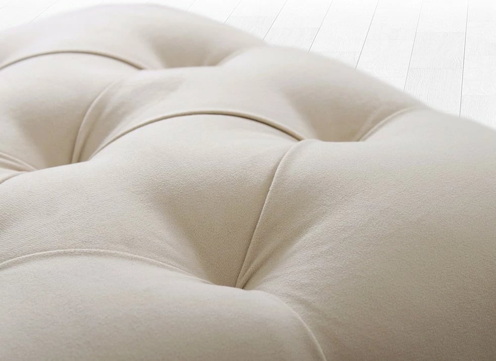 Puf Atelier del Sofa, kadife krem