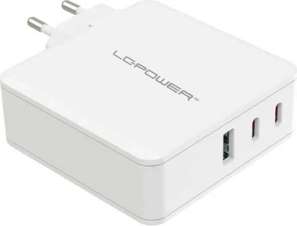 Karikues universal LC-Power LC-GAN-100, 100W, 2x USB Type-C, 1x USB-A, i bardhë
