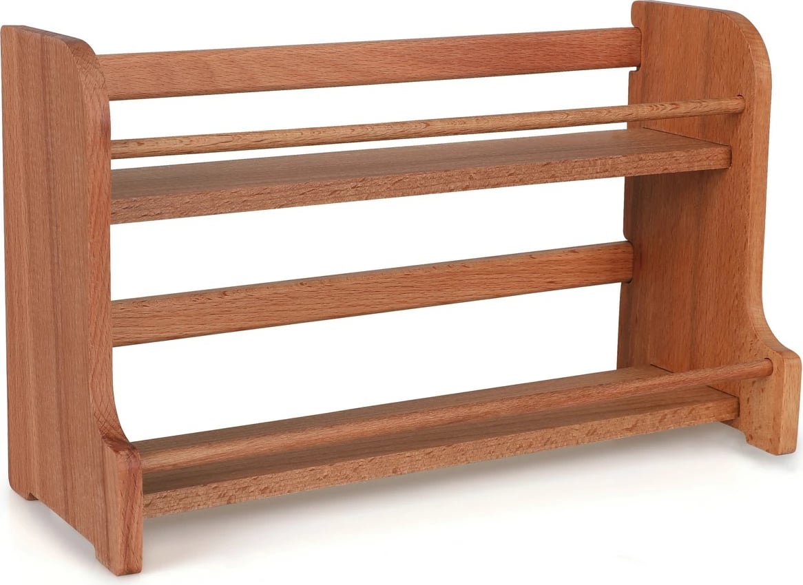 Set kavanozash për erëza me raft kuzhine, ngjyrë druri dhe vjollcë, Hermia Concept, 662
