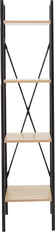 Raft librash Ramon, ngjyrë natyrale-e zezë, 34x32.5x148cm