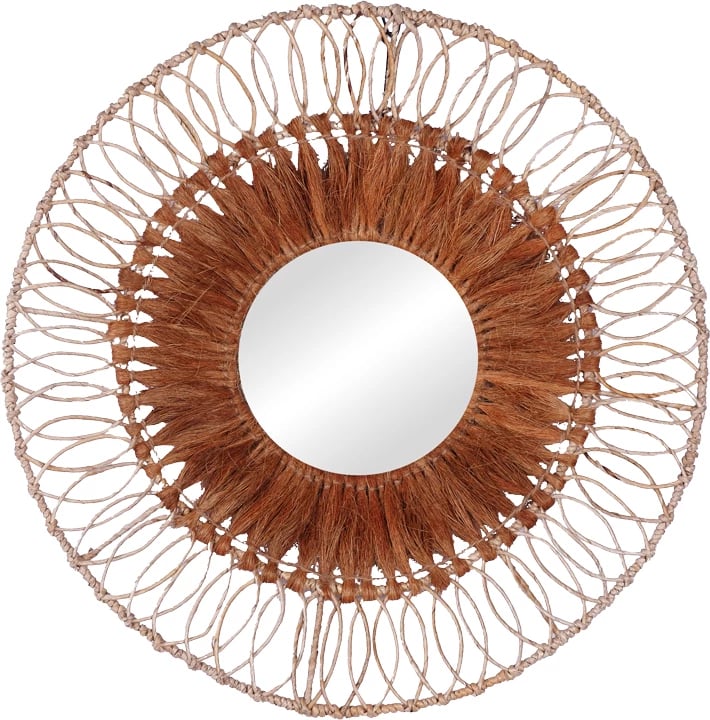 Pasqyrë Cermine Inart, ngjyrë natyrale, D80x12cm