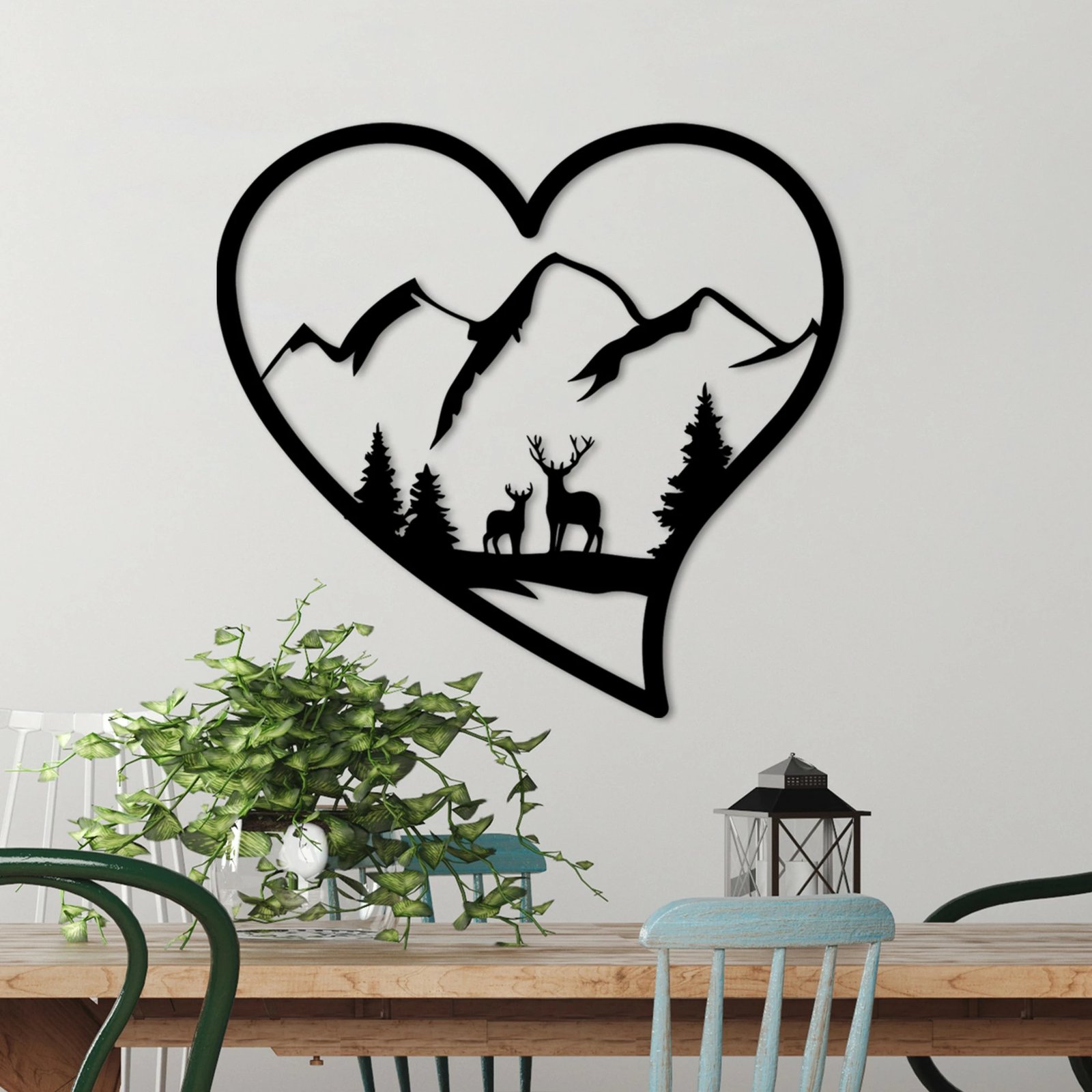 Aksesor dekorativ metalik për mur, Wallity, Nënë dhe Bir 3