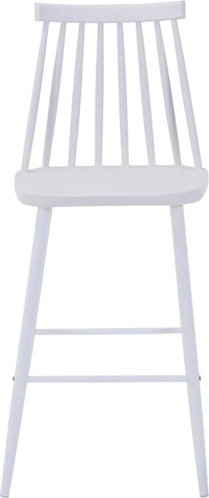 Karrige për bar Aurora I pp, ngjyrë e bardhë, këmbë metali të bardha, 42x47x99cm