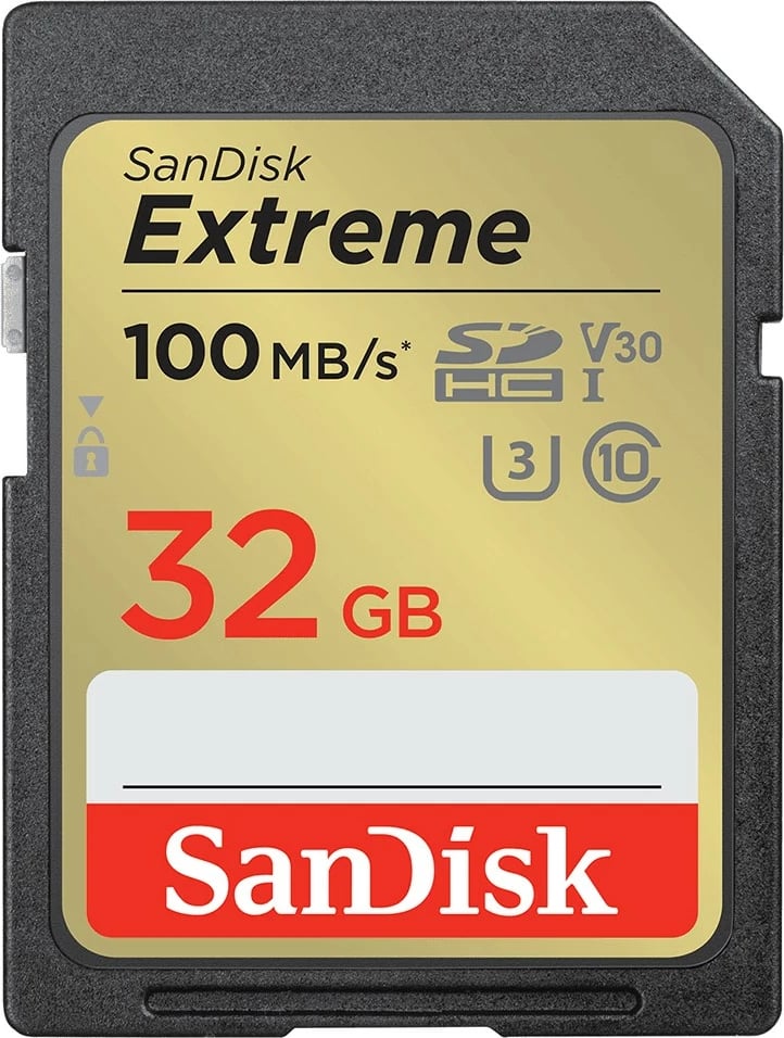 Kartelë memorie Sandisk Extreme Plus 32GB SD, 130MB/s