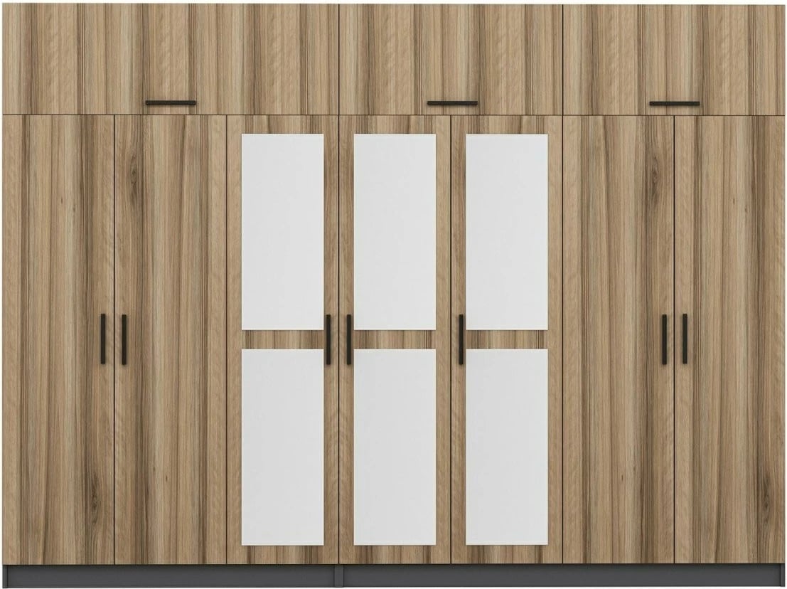 Dollap Skye Decor, ngjyrë arre dhe antracit, 315x235x52cm