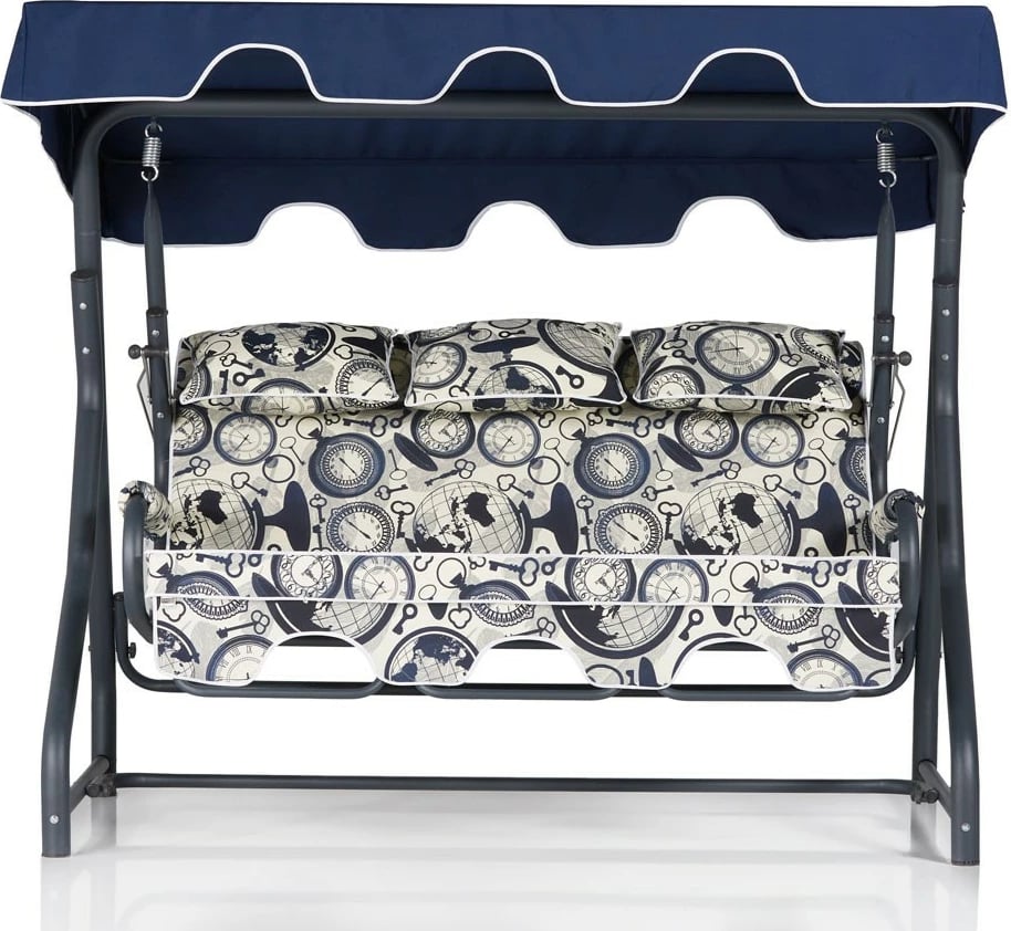 Karrige lëkundëse treshe për kopsht, Skye Decor, Salvia 2, shumëngjyrëshe