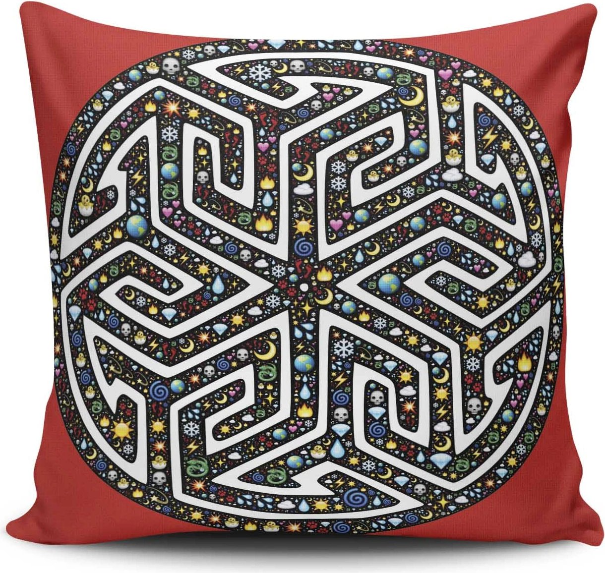 Jastëk dekorativ Aberto Design, MANDALA-40, shumëngjyrësh, 43x43cm