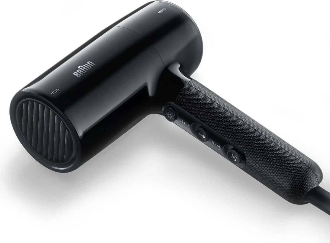 Tharëse flokësh, Braun, HD200E (BRHD200E), 2000 W, 3 nivele nxehtësie, me grykë koncentratori, e zezë