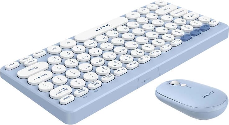 Set tastierë dhe maus wireless Havit KB279GCM, për gaming dhe zyrë, kaltër Set tastierë dhe maus wireless Havit KB279GCM, për gaming dhe zyrë, kaltër