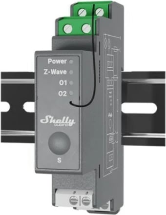 Relé elektrik Shelly Qubino Wave Pro 2, 2 kanale, Gri