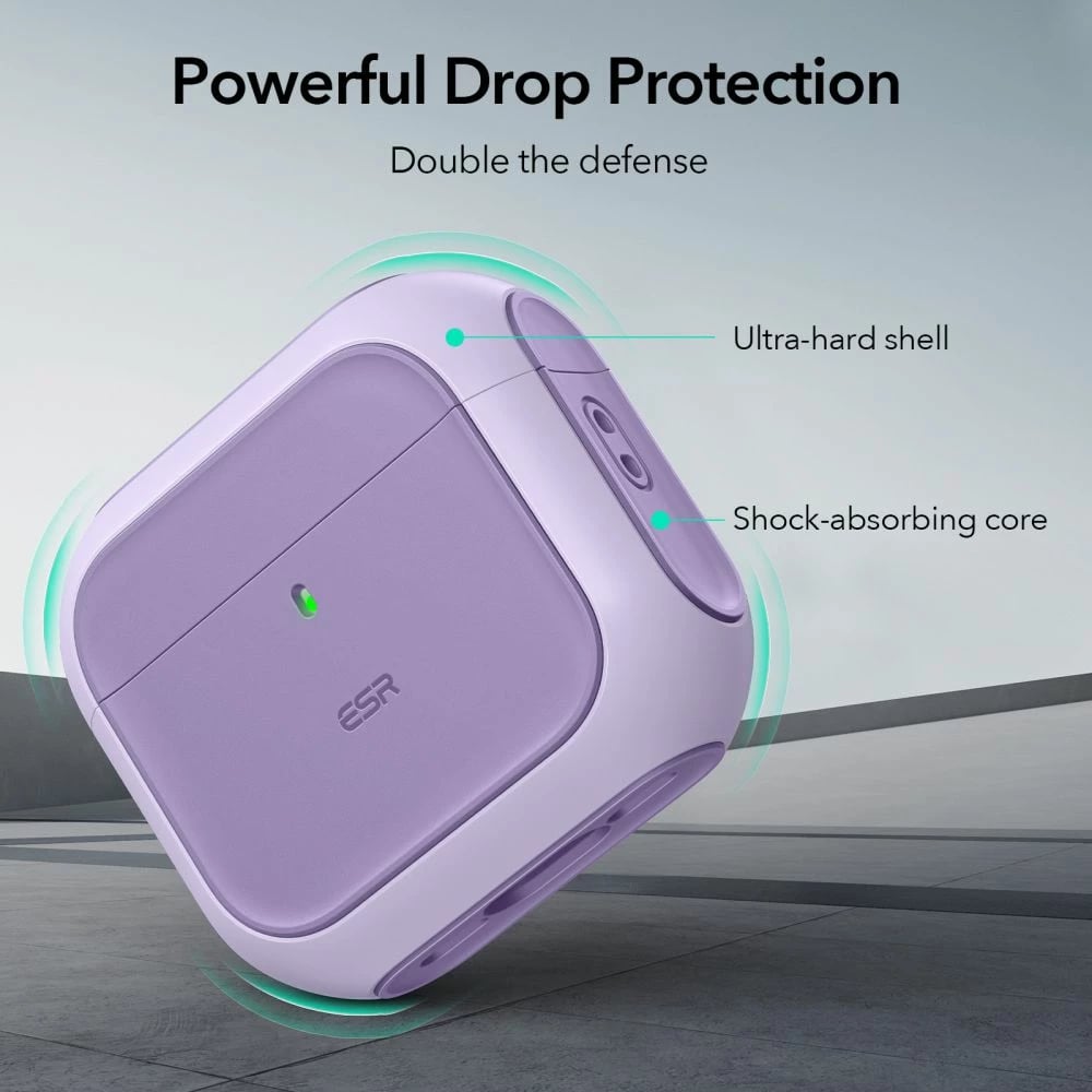 Mbështjellës ESR Orbit HaloLock për AirPods 4, MagSafe, vjollcë