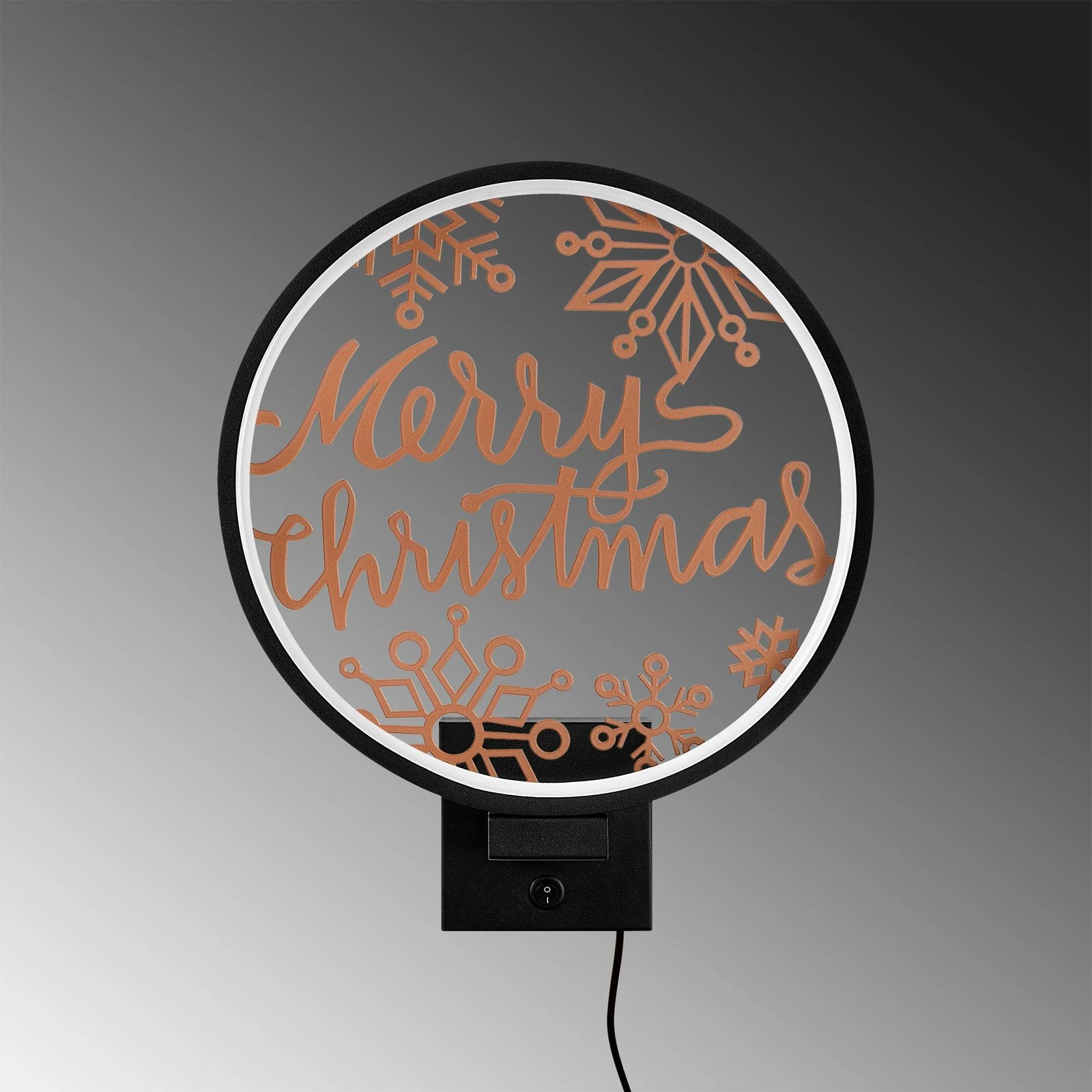 Llambë muri Opviq, XMAS21, e zezë dhe bakri, 30x36x10cm