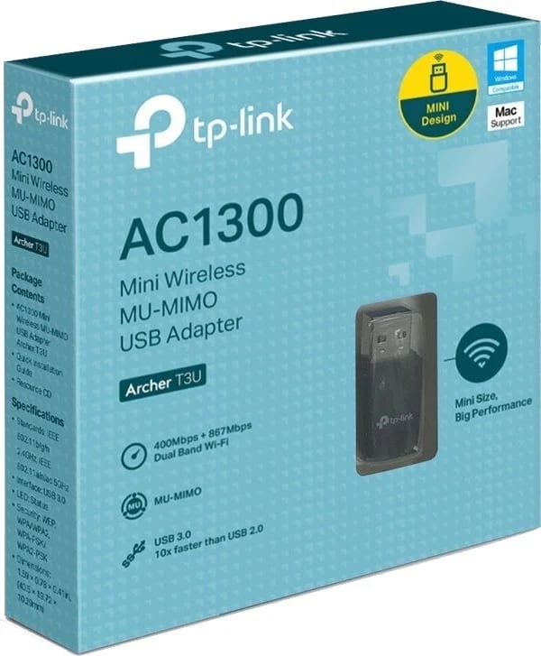 Adaptor rrjeti pa tel, TP-Link Archer T3U, USB 3.0