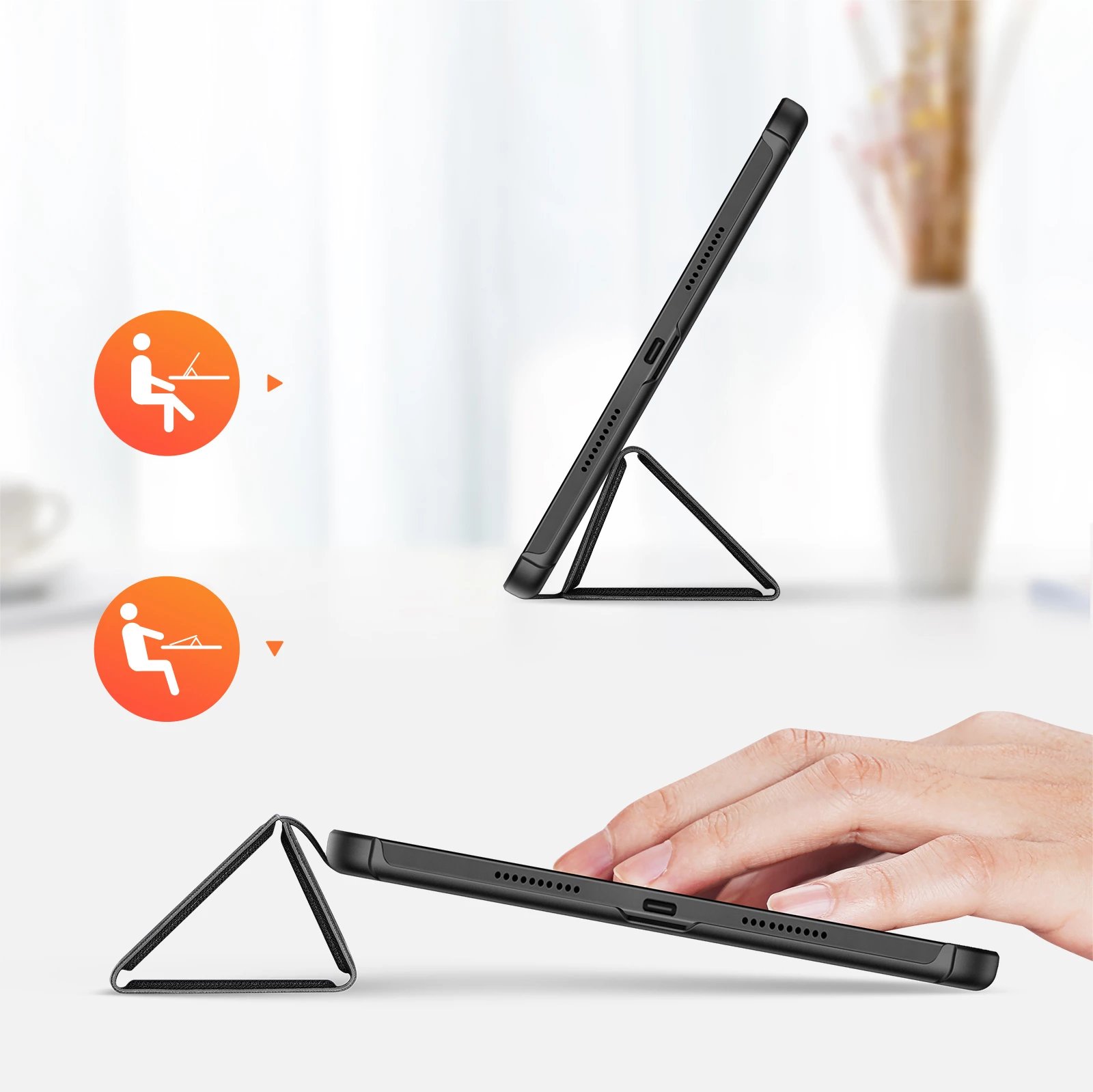 Mbështjellës tablet Dux Ducis Domo për Huawei MatePad Pro 11'' (2022), me qëndrim, i zi